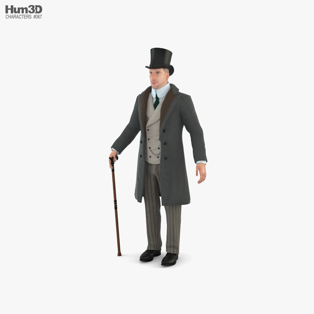 Viktorianischer Mann 3D-Modell