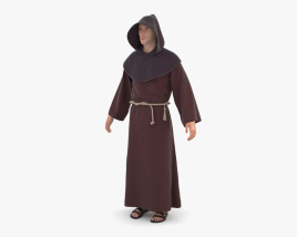 天主教修道士 3D模型