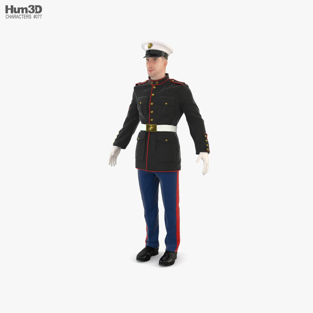 US Marine Corps Soldier 3D model