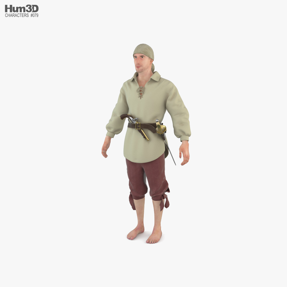 Pirat 3D-Modell