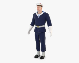 Navy French Soldier 3D model