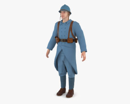 Soldier WWI France 3D model