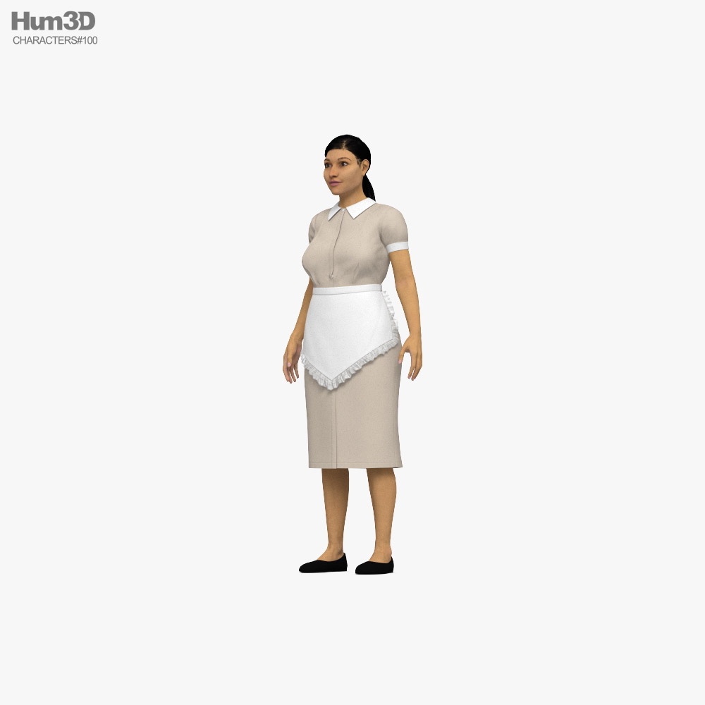 Hotel Maid Middle Eastern 3D model