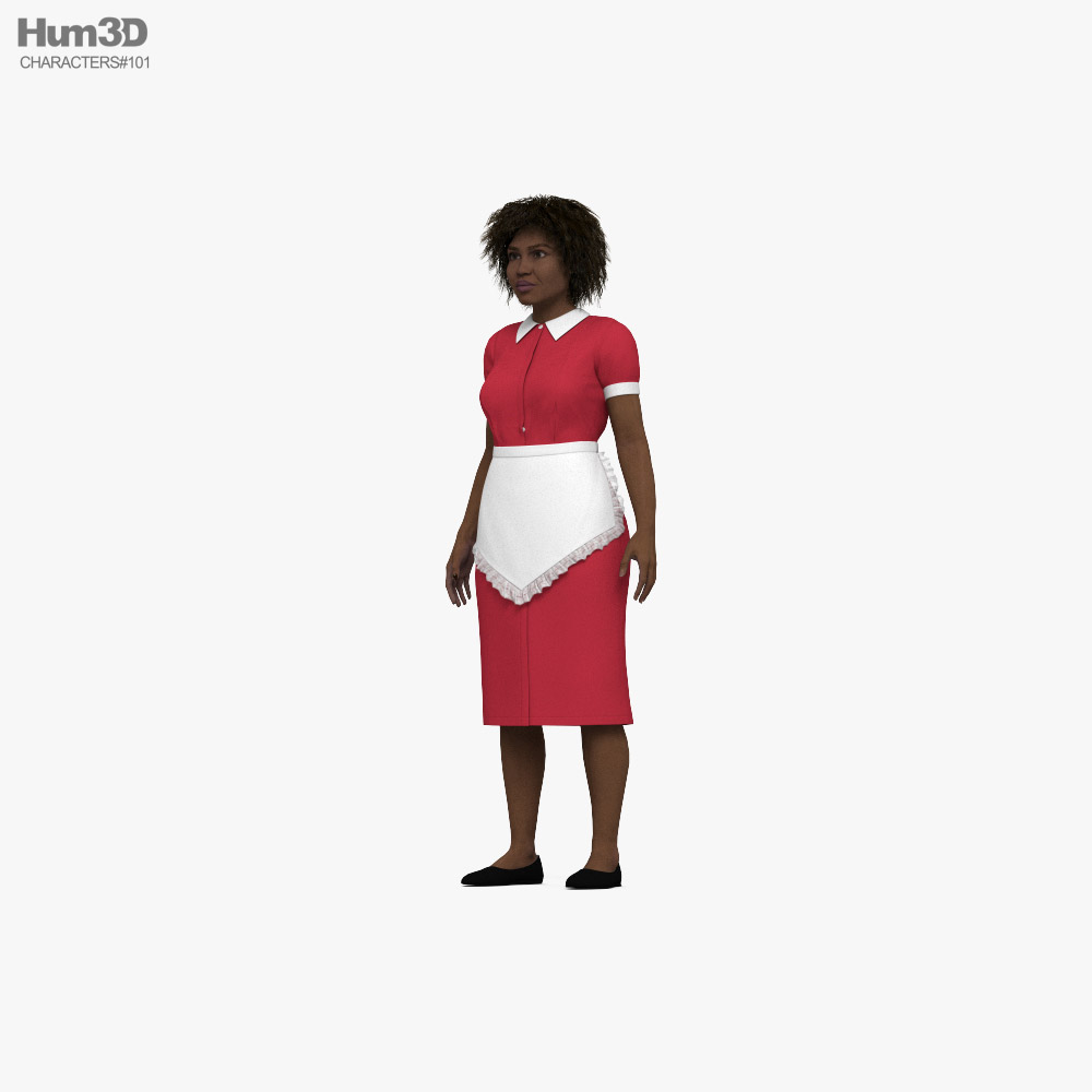 Hotel Maid African-American 3D model