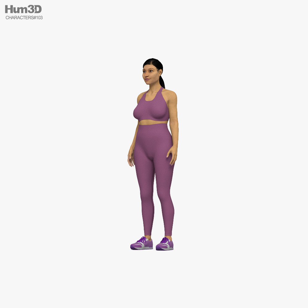 Fitness Woman Middle Eastern 3D model