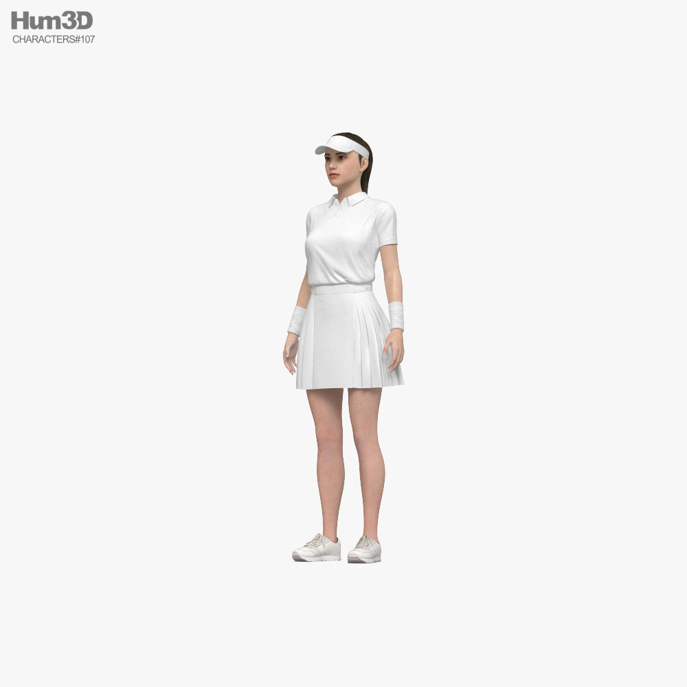 Female Tennis Player 3D model