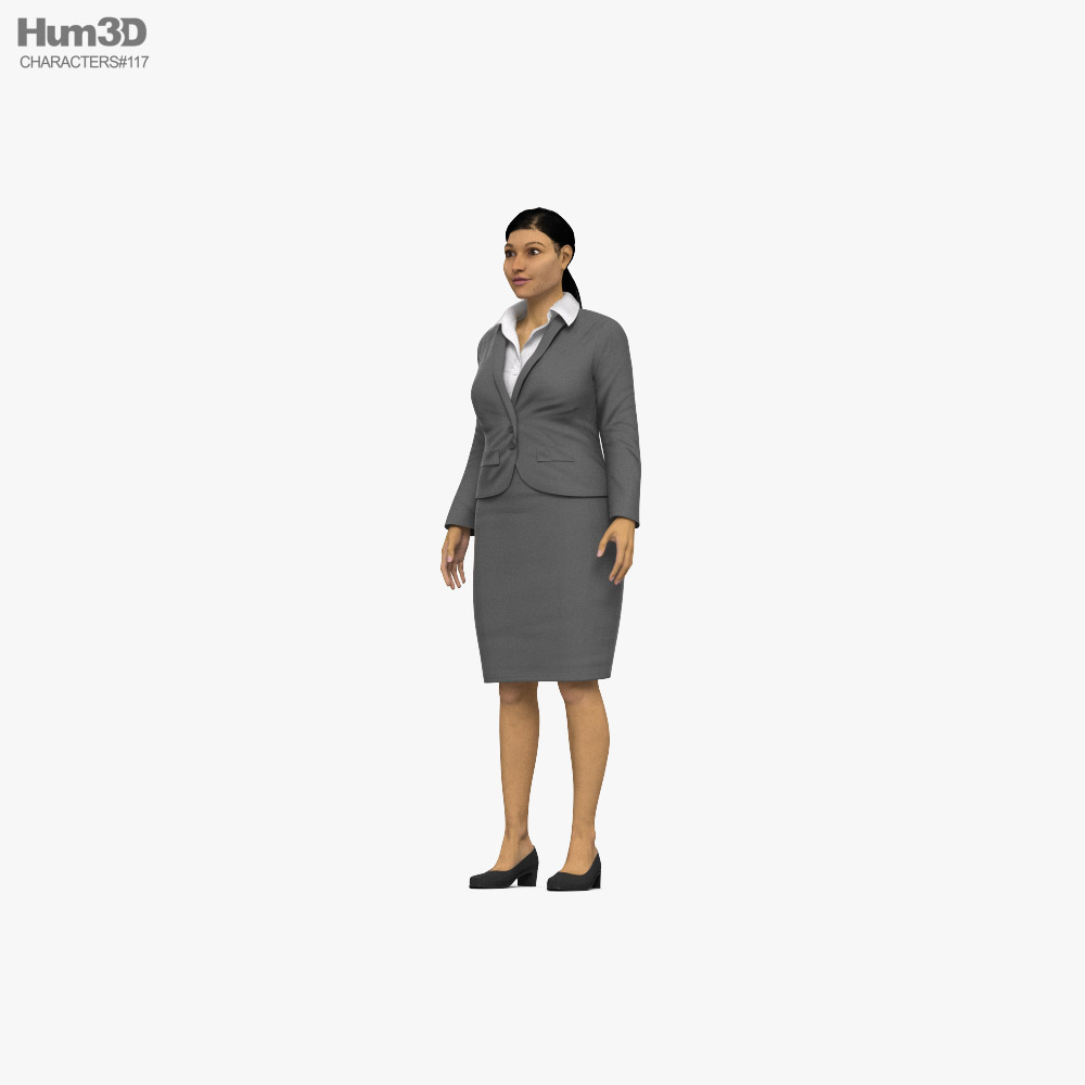 Business Woman Middle Eastern 3D model
