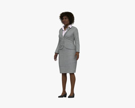 Business Woman African-American 3D model