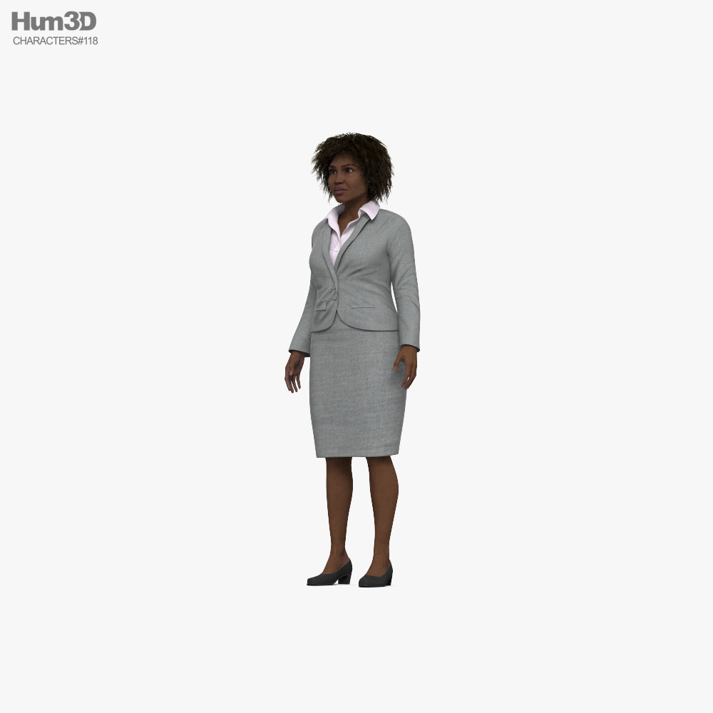 Business Woman African-American 3D model