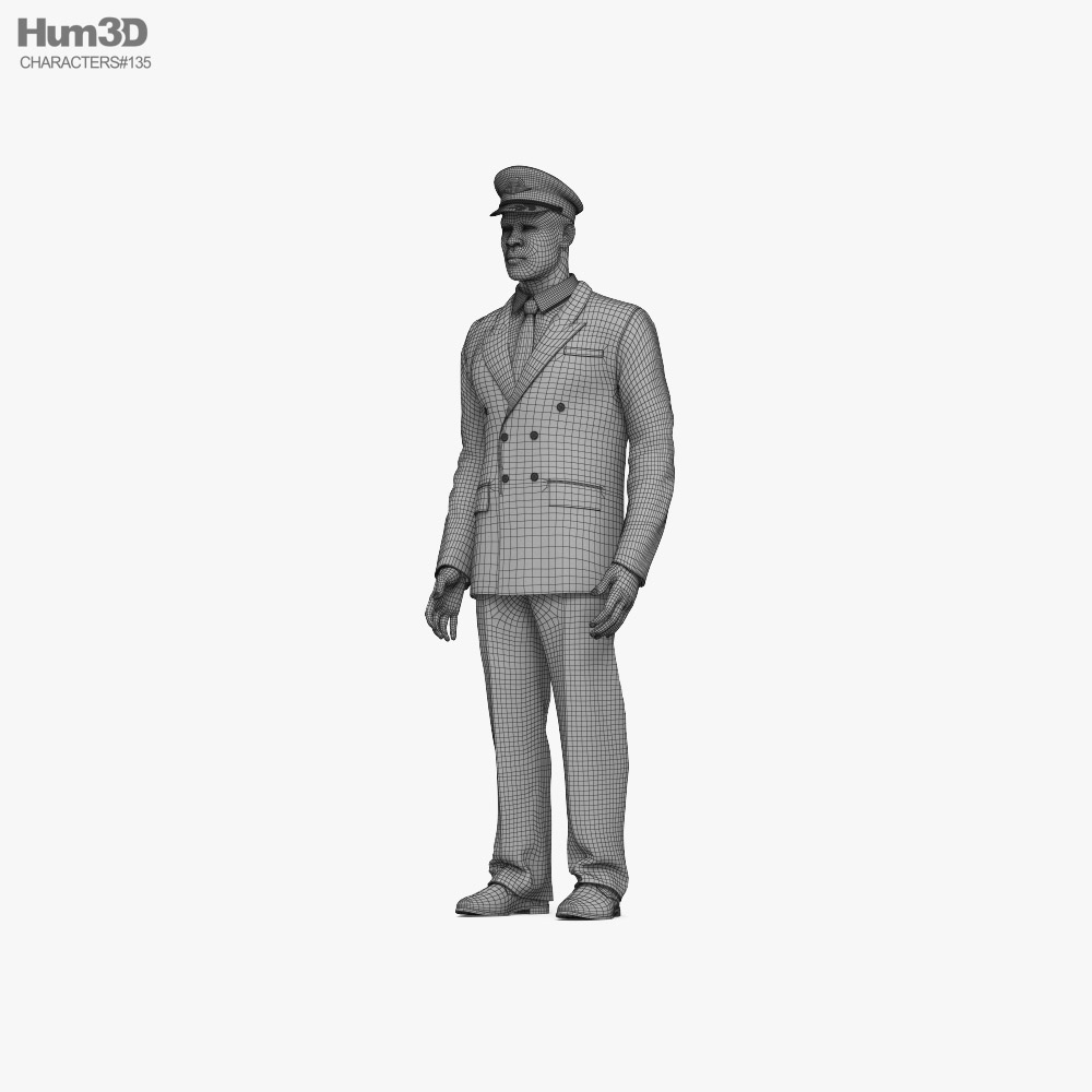 AfricanAmerican Airline Pilot modelo 3D Personagens no Hum3D