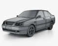 Chery A15 Cowin 2003 3D-Modell wire render