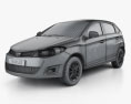 Chery A13 (Fulwin 2) hatchback 2014 3d model wire render