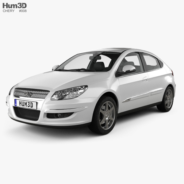 Chery A3 (J3) hatchback 5-door with HQ interior 2013 3D model
