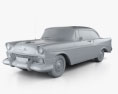 Chevrolet Bel Air hardtop 1956 3D-Modell clay render