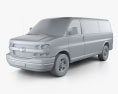 Chevrolet Express 2022 3D-Modell clay render