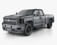 Chevrolet Silverado HD Extended Cab Standard bed 2022 3d model wire render