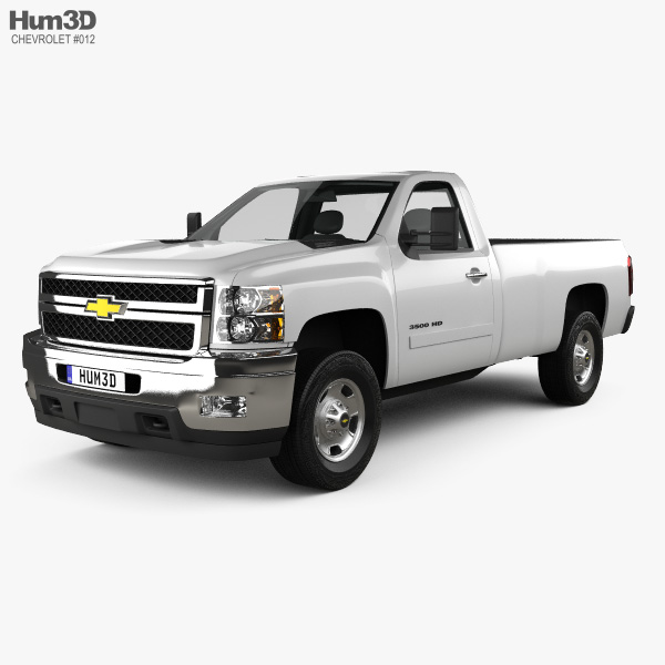 Chevrolet Silverado HD Regular Cab Long bed 2022 Modello 3D