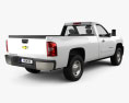 Chevrolet Silverado HD Regular Cab Long bed 2022 3d model back view