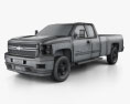 Chevrolet Silverado HD Extended Cab Long bed 2022 3d model wire render