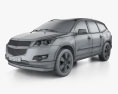 Chevrolet Traverse LTZ 2011 3d model wire render