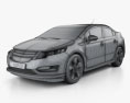 Chevrolet Volt 2014 3D 모델  wire render