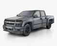 Chevrolet Colorado Crew Cab 2014 3D модель wire render