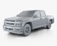 Chevrolet Colorado Crew Cab 2014 3D модель clay render