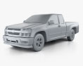 Chevrolet Colorado Extended Cab 2014 3d model clay render