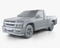 Chevrolet Colorado Regular Cab 2014 3d model clay render