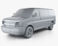 Chevrolet Express Kastenwagen 2003 3D-Modell clay render