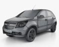 Chevrolet Agile 2012 3D-Modell wire render