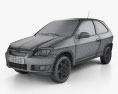 Chevrolet Celta 3-Türer Fließheck 2011 3D-Modell wire render