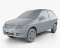 Chevrolet Celta 3-Türer Fließheck 2011 3D-Modell clay render
