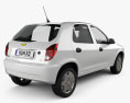 Chevrolet Celta 5 porte hatchback 2011 Modello 3D vista posteriore