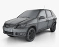 Chevrolet Celta 5 porte hatchback 2011 Modello 3D wire render