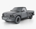 Chevrolet S10 Single Cab Long bed 2005 3D 모델  wire render