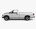 Chevrolet S10 Single Cab Long bed 2005 3D 모델  side view
