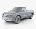 Chevrolet S10 Single Cab Long bed 2005 Modello 3D clay render