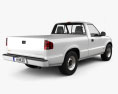 Chevrolet S10 Single Cab Standart bed 2005 3Dモデル 後ろ姿