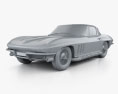 Chevrolet Corvette Sting Ray (C2) 1965 3D模型 clay render