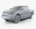 Chevrolet Colorado S-10 Crew Cab 2016 3d model clay render