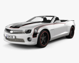 Chevrolet Camaro Black Hawks з детальним інтер'єром 2014 3D модель
