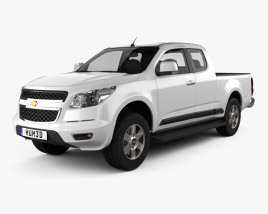 3D model of Chevrolet Colorado S-10 Extended Cab 2016