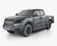 Chevrolet Colorado S-10 Extended Cab 2016 Modelo 3D wire render