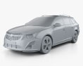 Chevrolet Cruze Wagon 2014 3d model clay render