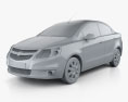 Chevrolet Sail Sedán 2011 Modelo 3D clay render