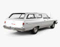 Chevrolet Chevelle (Malibu) 2-door wagon 1964 3d model back view