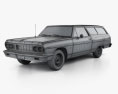 Chevrolet Chevelle (Malibu) 2-door wagon 1964 3d model wire render