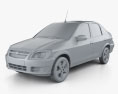 Chevrolet Prisma 2013 3d model clay render