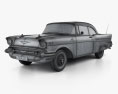 Chevrolet Bel Air Sport Coupe 1957 Modelo 3D wire render
